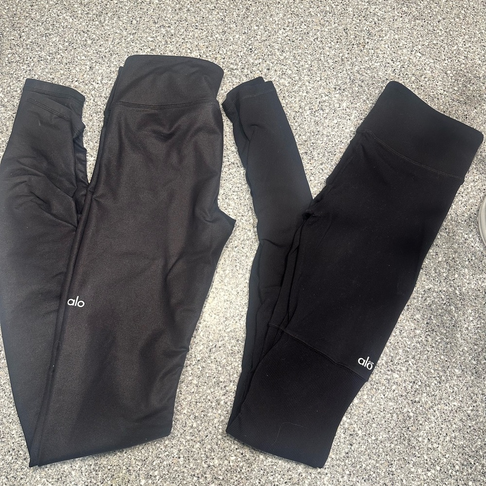 Bundle of 2 ALO Goddess Leggings- Women’s size M - Black